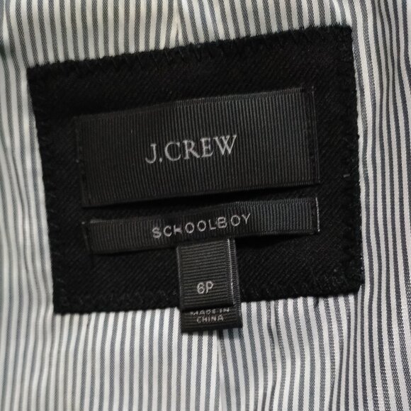 J Crew Black Wool Schoolboy Blazer - Picture 6 of 15